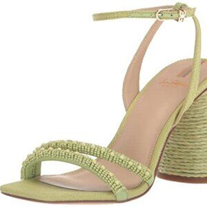 Sam Edelman Light Green Beaded Ankle-Strap Sandals